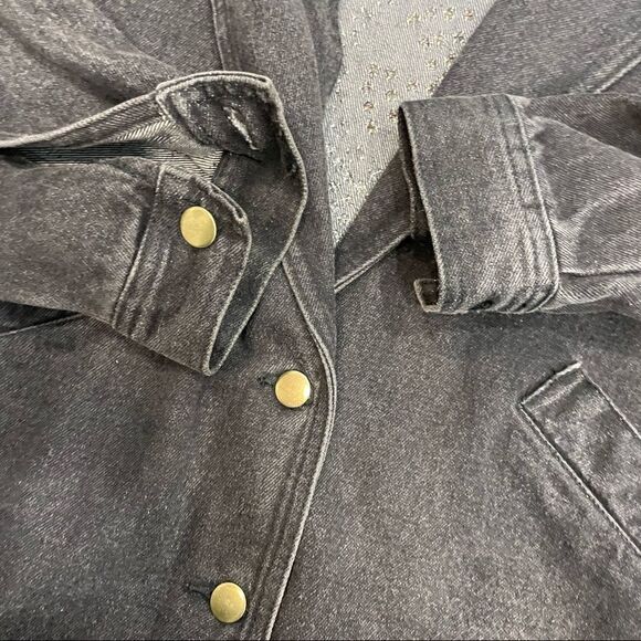 I.B. Diffusion Black Jean Denim Studded jacket - Picture 8 of 8